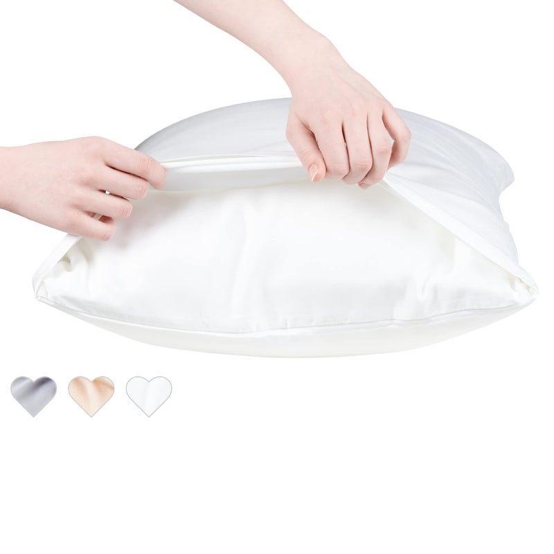 Anti Acne Pillowcase Queen Size 30x20 White Envelope Style OekoTEX Certified 75 Viscose Derived from Bamboo 25 Modal for Smooth Breathable MoistureWicking Quality