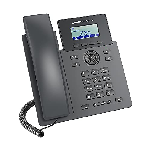 Grandstream GRP2601P IP Phone 2 Lines 2 SIP Accounts 24Inch LCD Display DualPort Gigabit Ethernet with Integrated PoE Power Adapter Not Included - Image 1
