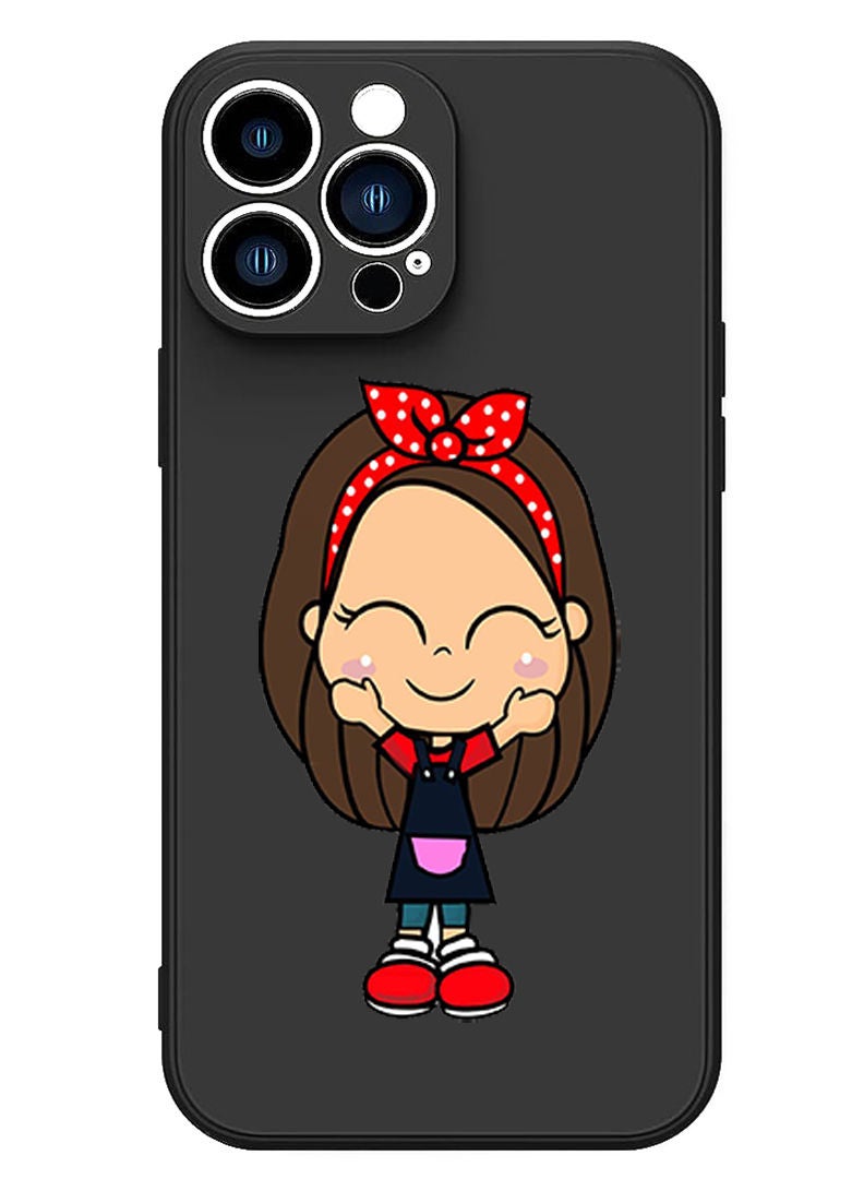 Theodor Protective Slim Fit Case Liquid Silicone Cover with Full Body Protection Anti-Scratch Shockproof Case For iPhone 13 Pro Max Black  - Girl power goggles  - Image 1
