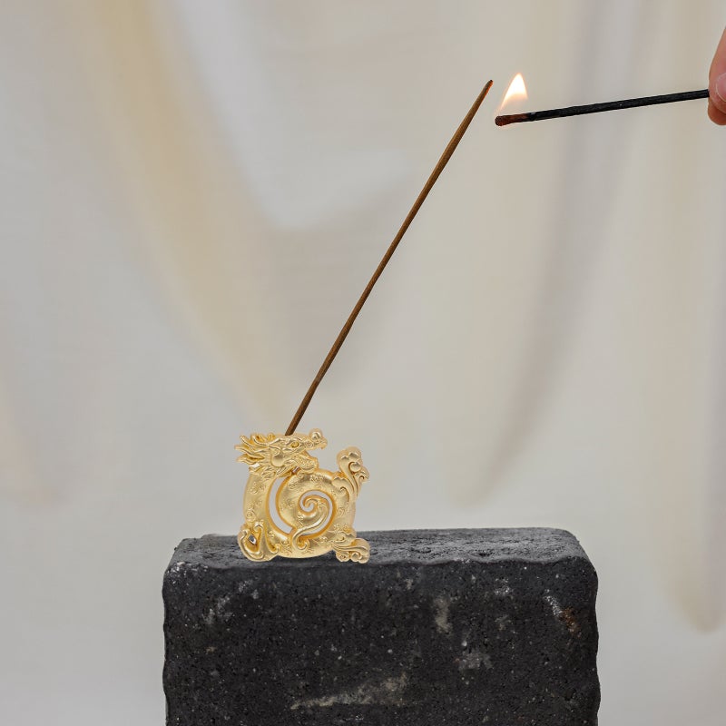 2pcs Zine-alloy Incense Censers Dragon-shaped Incense Holders - Image 4