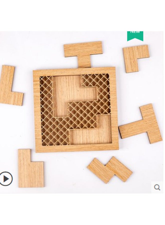 Zodiac Puzzle Ins A Generation Of Wooden Three-dimensional Puzzle Best Selling-Color:Net Shield Codename B - Image 1