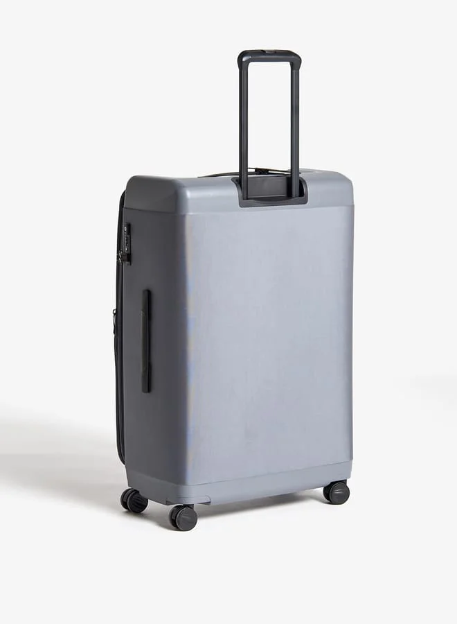 وايف Women's Textured Softcase Luggage Trolley Bag with Retractable Handle