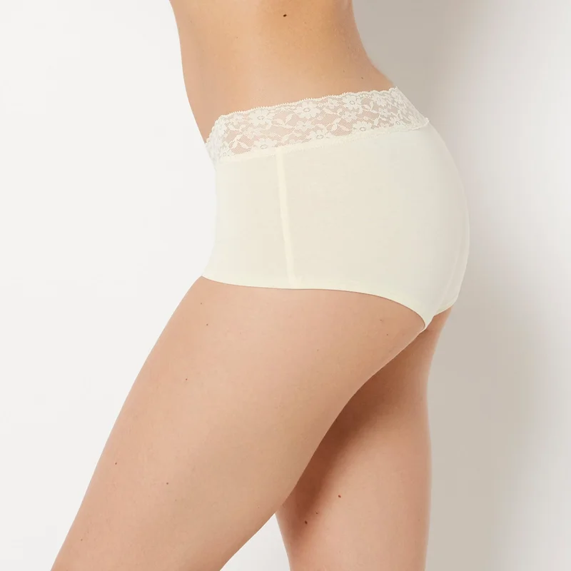 لا سينزا La Senza Boyshort Panty With Lace Trim