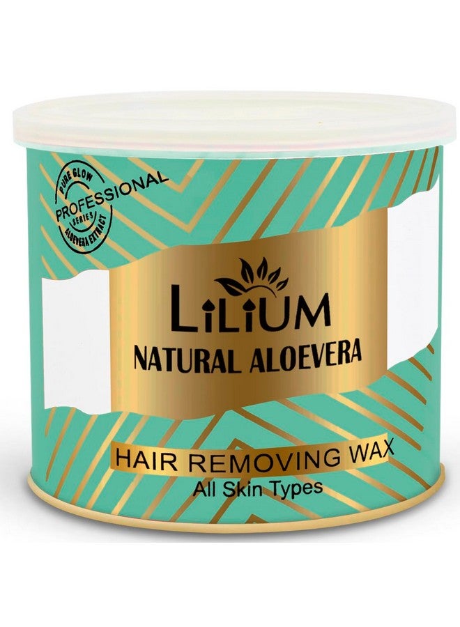 LILIUM Natural Aloe Vera Hair Removing Wax 600Gm | For Legs, Arms, Underarms, Bikini Line, & Full Body | Aloe Soothes & Hydrates Skin | Quick & Easy Hair Removal At Home | Men & Women - Image 1