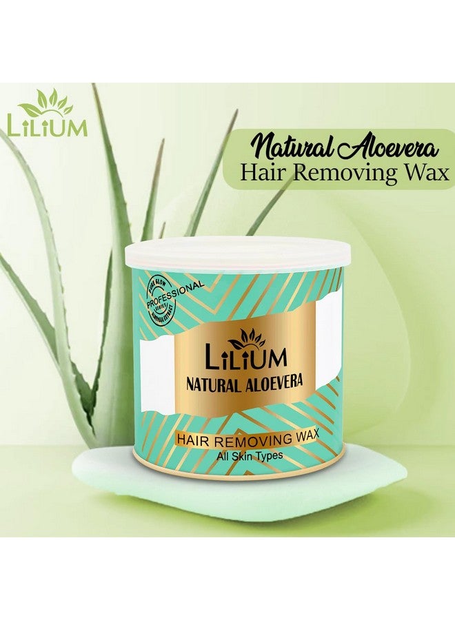 LILIUM Natural Aloe Vera Hair Removing Wax 600Gm | For Legs, Arms, Underarms, Bikini Line, & Full Body | Aloe Soothes & Hydrates Skin | Quick & Easy Hair Removal At Home | Men & Women - Image 2