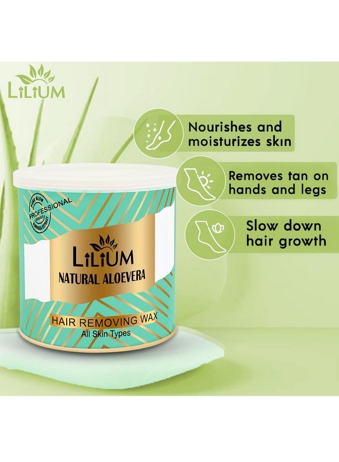 LILIUM Natural Aloe Vera Hair Removing Wax 600Gm | For Legs, Arms, Underarms, Bikini Line, & Full Body | Aloe Soothes & Hydrates Skin | Quick & Easy Hair Removal At Home | Men & Women - Image 3