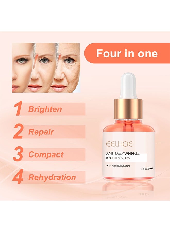 EELHOE - Vitamin C & Rose Oil Anti Aging Daily Serum,Anti Deep Wrinkle Brighten & Firm,  Rose Oil Of Moisturizing, Anti Deep Wrinkle 30ml - Image 1