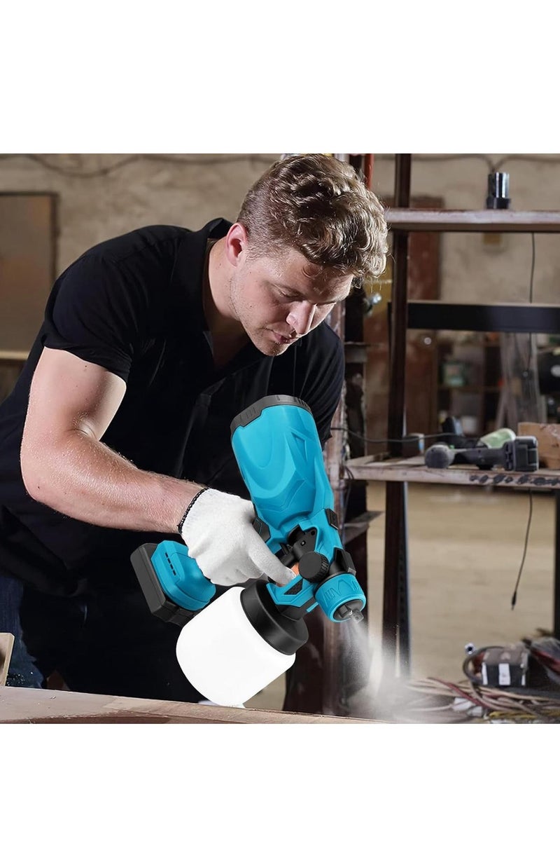 Cordless Paint Gun, Cordless Paint Sprayer, Brushless Motor, 2x4.0Ah 21V Battery, Electric Paint Sprayer 800ml/min, 800ml, Cordless Paint Gun - Image 2