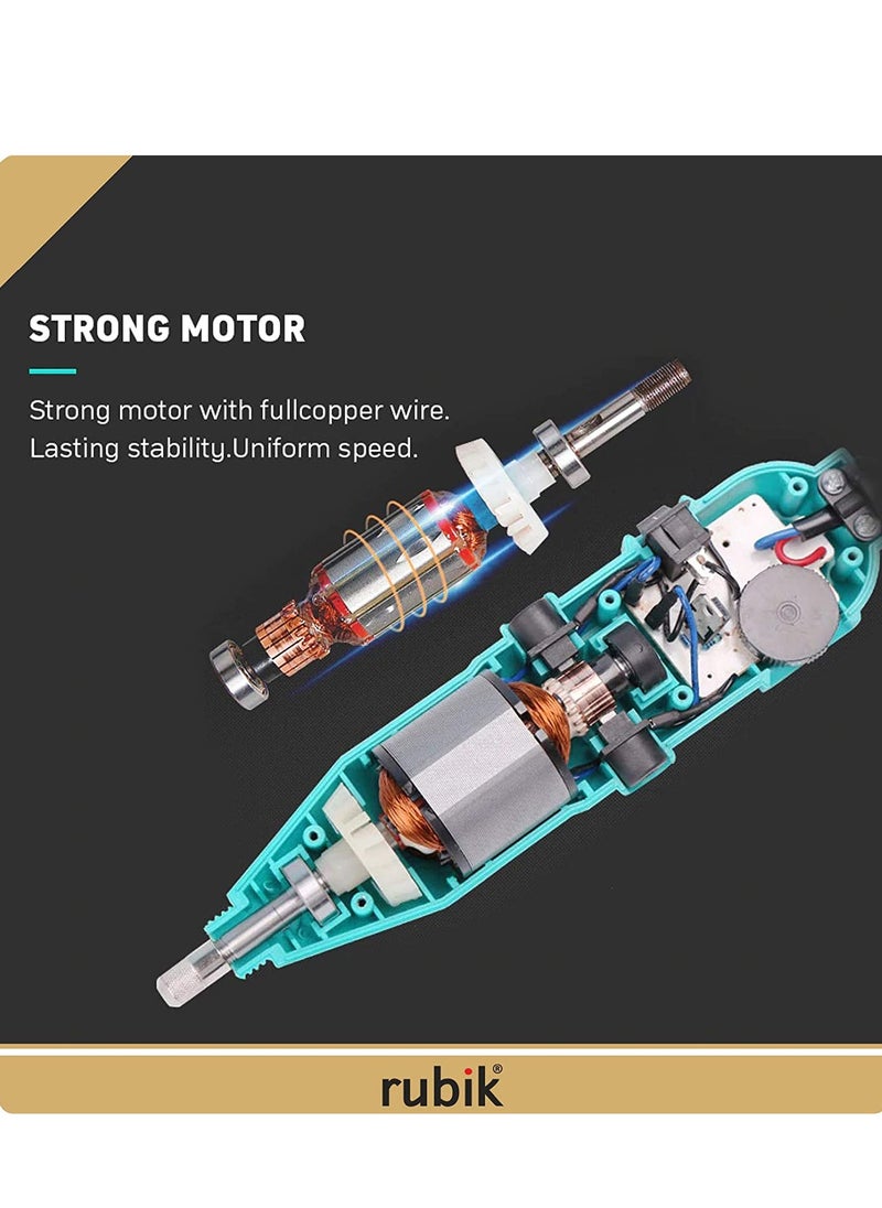 Rubik - Rotary Tool Kit with MultiPro Keyless Chuck and Flex Shaft 211pcs Accessories Variable Speed 130W Electric Drill Set for Grinding Engraving Crafting Projects (Green) - Image 1
