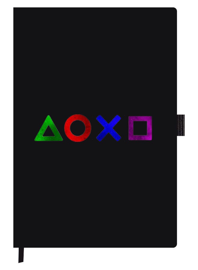 Theodor Designer A5 Thick Black Hardcover Notebook Controler Button - Image 1