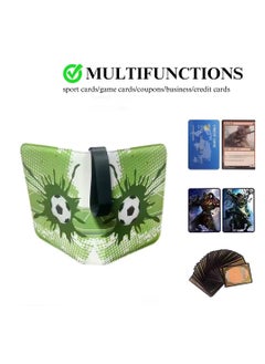 Maanys Maanys Binder Card Holder for Trading Card Games Collection, Holds up to 400 Cards with 50 Removable Sleeves Ideal for Football Playing Cards Green  - Image 2