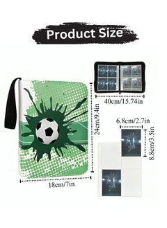 Maanys Maanys Binder Card Holder for Trading Card Games Collection, Holds up to 400 Cards with 50 Removable Sleeves Ideal for Football Playing Cards Green  - Image 3
