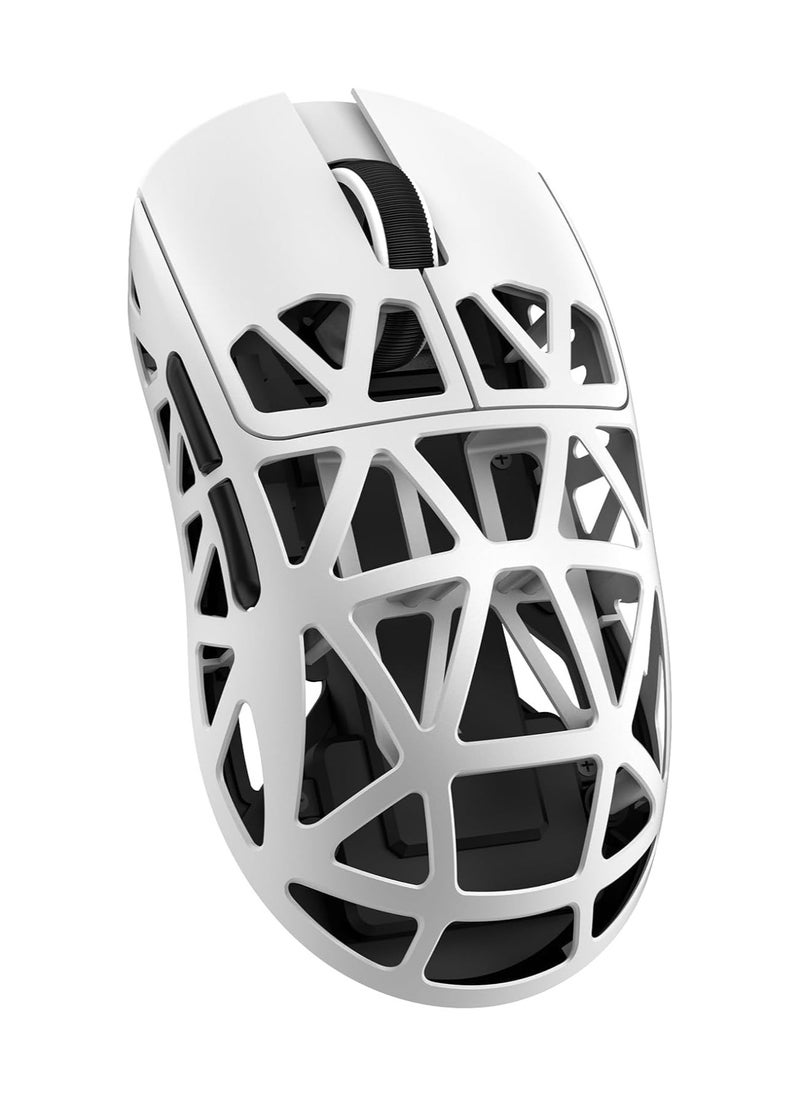 Attack Shark - Attack Shark R2 Wireless Gaming Mouse, Superlight Magnesium Alloy, PAW3950 42000 DPI Optical Sensor, 8000Hz Polling Rate, 2.4G/BT/Wired Programmable Mice for Win Mac Gamer (White) - Image 1