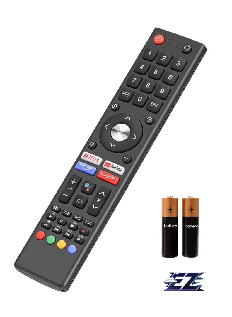 PopZa Remote Control Replacement for Changhong UHD TV - Compatible with Models U43H7A, U43H7S, U50H7S, U55H7S, ODL24771HN-TAB, ODL50672U-TAB, Saba SA24S46A9, SA32S67A9, SA40S67A9 - Image 1