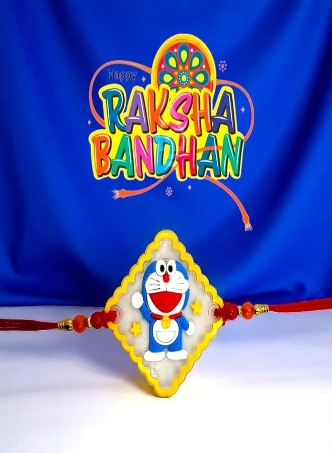 Elleva Rakhi set for Brother Bhai Combo | Cartoon Rakhi for Kids Doremon & Spiderman stylish Rakhis for Rakshabandhan Gift for Little Brother Set of 2 (Pack of 1) - Image 4