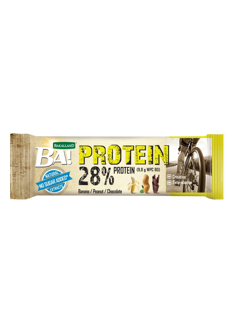 BAKALLAND - BA! Protein Banana Peanut Chocolat Bar 28% Protein 35g - Image 1