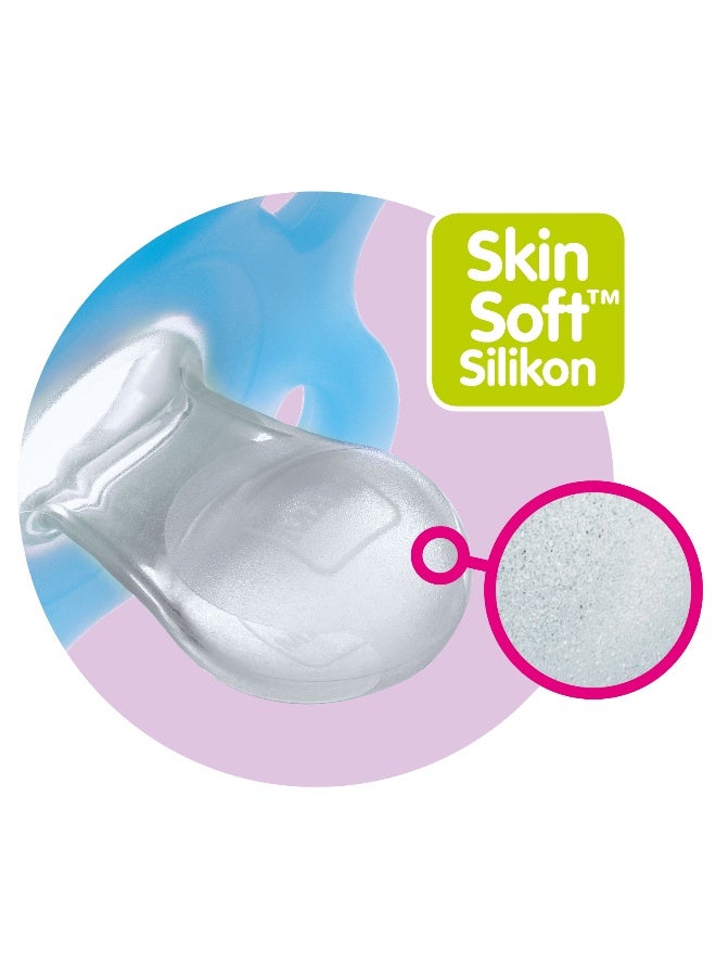 Mam Baby Comfort Silicone Pacifier - 3-12 M |  Blue & Beige - Pack of 2 - Image 2