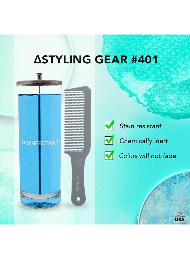 Styling Gear Styling Gear 401 Barber Comb Flattops Clipper Comb Hair Cutting Wavy Teeth Heat Resistant Bear Combs Flat Top Comb 1 Pc. (Gray) - Image 4