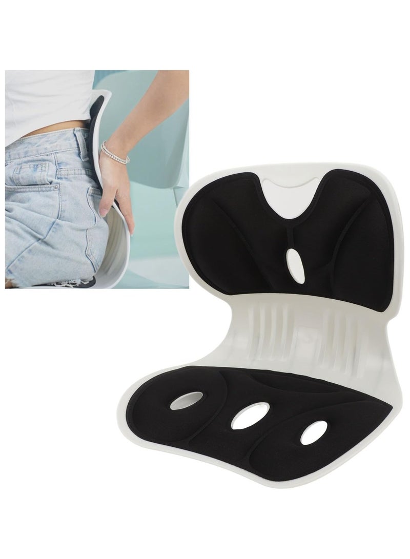 سبيس شوب وسادة كرسي مكتب على شكل بتلة من القماش القابل للتنفس لدعم أسفل الظهر مع وضعية صحيحة لتخفيف آلام الظهر والورك - Image 2