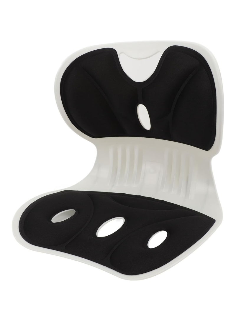 سبيس شوب وسادة كرسي مكتب على شكل بتلة من القماش القابل للتنفس لدعم أسفل الظهر مع وضعية صحيحة لتخفيف آلام الظهر والورك - Image 1