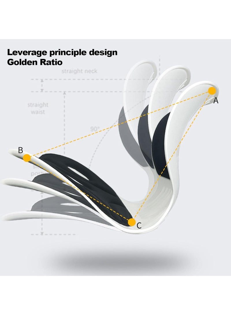 سبيس شوب وسادة كرسي مكتب على شكل بتلة من القماش القابل للتنفس لدعم أسفل الظهر مع وضعية صحيحة لتخفيف آلام الظهر والورك - Image 4