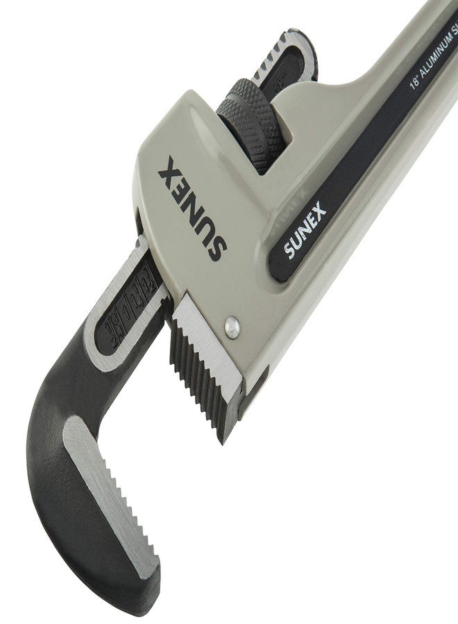 Sunex Tools 18" Aluminum Super Heavy Duty Pipe Wrench, Phosphated Jaws - Image 4