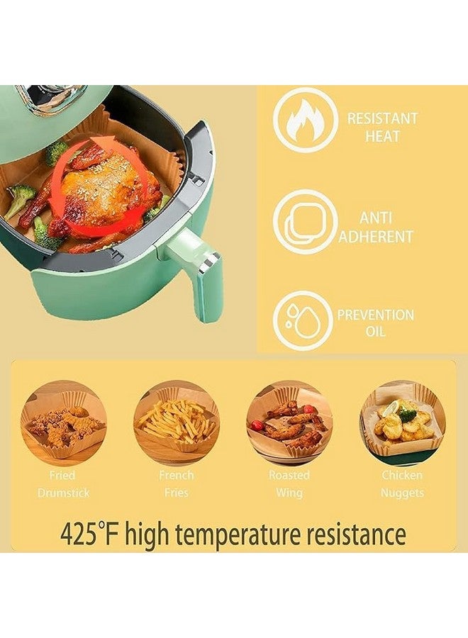 WISHOME Air Fryer Disposable Square Paper Liner Disposable air Fryer Paper Liners, Water-Proof, Oil-Proof, Food Grade Parchment for Baking Roasting Microwave 20CMS (50 Pieces) - RA066 - Image 4