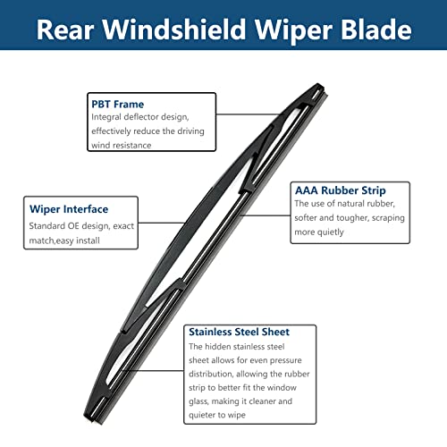 DUILEO Rear Windshield Wiper Arm with Wiper Blade for Cadillac Escalade 2007-2014,2007-2013 GMC Yukon & Yukon XL, Chevy Tahoe 2007-2013, Chevy Suburban 2007-2013 Back Wiper Arm Replacement - Image 4