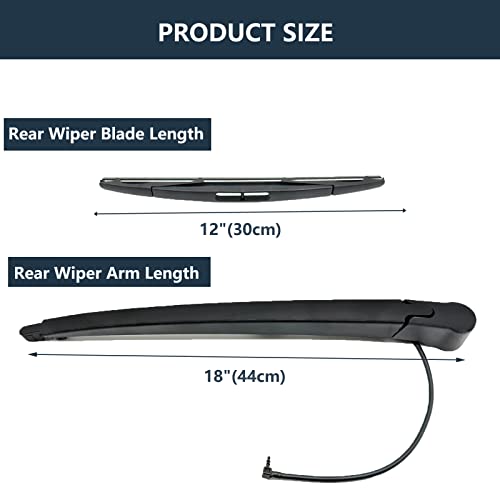 DUILEO Rear Windshield Wiper Arm with Wiper Blade for Cadillac Escalade 2007-2014,2007-2013 GMC Yukon & Yukon XL, Chevy Tahoe 2007-2013, Chevy Suburban 2007-2013 Back Wiper Arm Replacement - Image 3