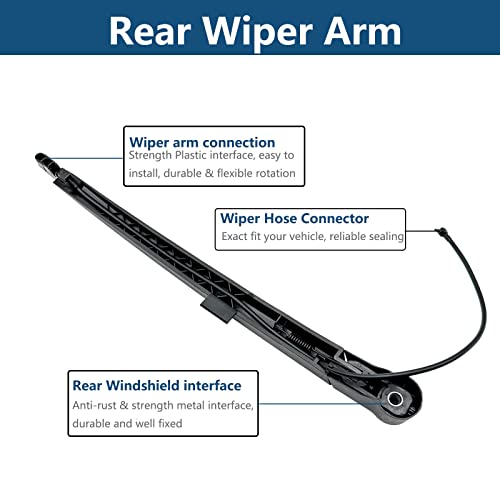 DUILEO Rear Windshield Wiper Arm with Wiper Blade for Cadillac Escalade 2007-2014,2007-2013 GMC Yukon & Yukon XL, Chevy Tahoe 2007-2013, Chevy Suburban 2007-2013 Back Wiper Arm Replacement - Image 5