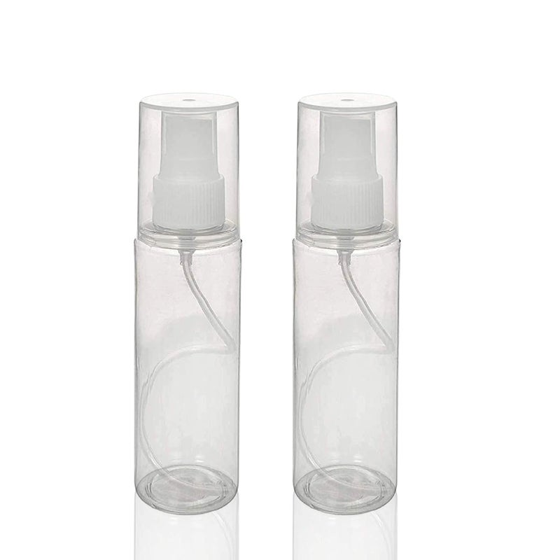 Devinez Multipurpose Empty Mist Spray Transparent Bottle 200 ml Pack of 2 Atomizer with UltraFine Mist Pump for Beauty Travel Toners Cleaning Oils Room Freshner Sanitizers DIY - Image 1