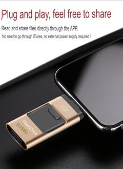 AROAQ ذاكرة فلاش USB سعة 16 جيجابايت، مقاومة للصدمات، خارجية ومتينة، عصا ذاكرة USB آمنة ومستقرة، ذاكرة فلاش I للآيفون، (لون أسود 16 جيجابايت)  - Image 3