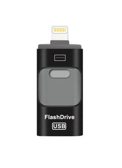 AROAQ ذاكرة فلاش USB سعة 16 جيجابايت، مقاومة للصدمات، خارجية ومتينة، عصا ذاكرة USB آمنة ومستقرة، ذاكرة فلاش I للآيفون، (لون أسود 16 جيجابايت)  - Image 1