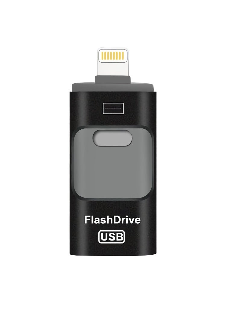 AROAQ 16GB USB Flash Drive, Shock Proof Durable External USB Flash Drive, Safe And Stable USB Memory Stick, Convenient And Fast I-flash Drive for iphone, (16GB Black Color)  - Image 1