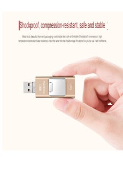 AROAQ ذاكرة فلاش USB سعة 16 جيجابايت، مقاومة للصدمات، خارجية ومتينة، عصا ذاكرة USB آمنة ومستقرة، ذاكرة فلاش I للآيفون، (لون أسود 16 جيجابايت)  - Image 4