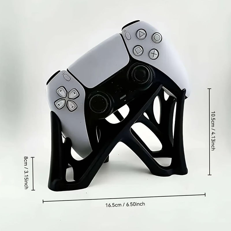حامل تحكم PS5 مطبوع ثلاثي الأبعاد على شكل عنكبوت أسود، حامل عرض تخزين مكتبي. - Image 2