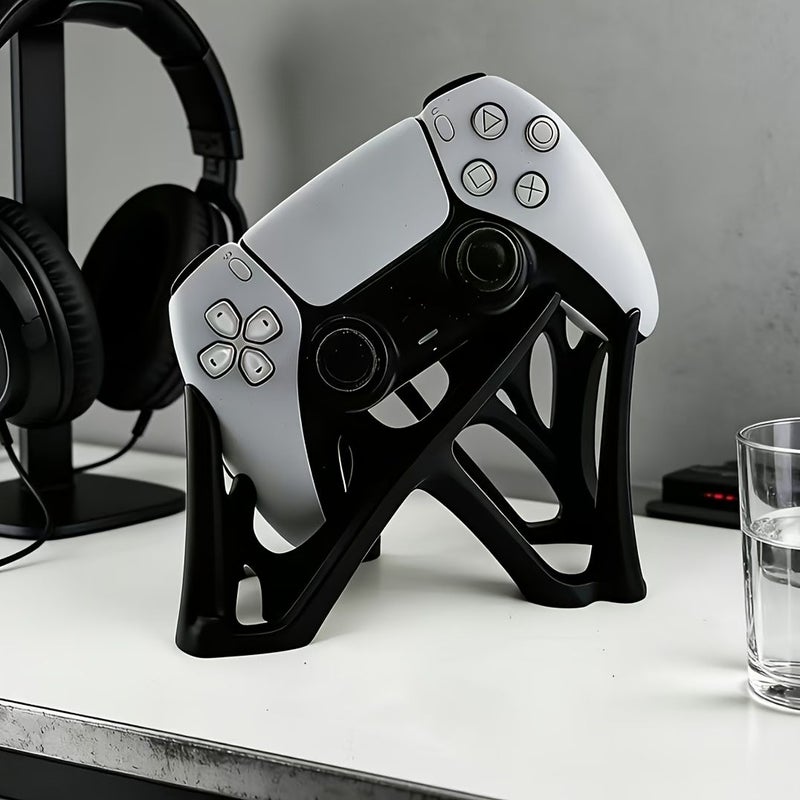 حامل تحكم PS5 مطبوع ثلاثي الأبعاد على شكل عنكبوت أسود، حامل عرض تخزين مكتبي. - Image 4