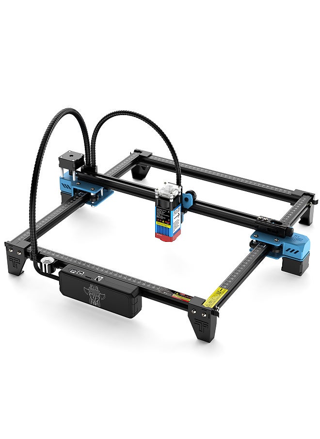 TTS 55 Pro Laser Engraver 5.5W Compressed Spot 30000mm/min High Speed Laser Engraving Cutting Machine 300x300mm with Fast Focus Spot Precision Scale Lines Offline Engraving APP Connection