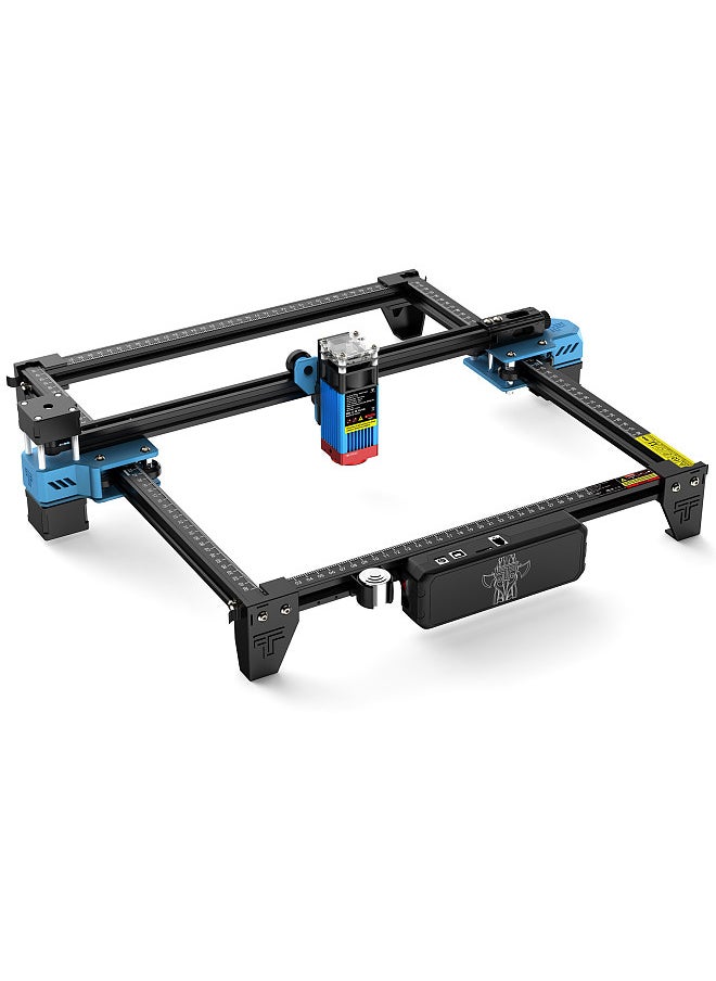 TTS 55 Pro Laser Engraver 5.5W Compressed Spot 30000mm/min High Speed Laser Engraving Cutting Machine 300x300mm with Fast Focus Spot Precision Scale Lines Offline Engraving APP Connection