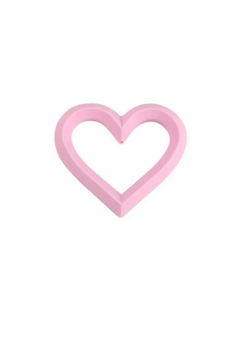 TOT TOT Lovely Heart Teether - Adorable Silicone Teething Toy (baby pink)  - Image 1