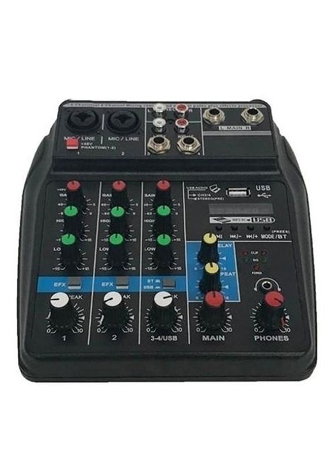 4-Channel Monitor AUX Paths Plus Effects Audio Mixer with USB  - Image 1