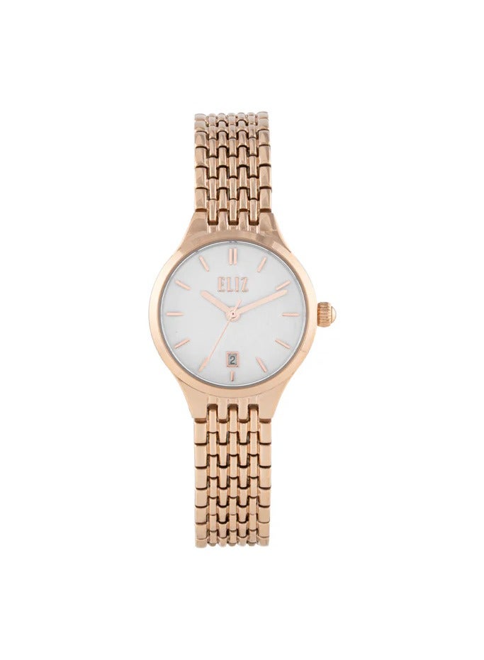 ELIZ ES8691L2RHR SS Case & Band Date Women's Watch - Image 1