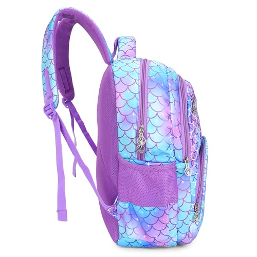 TRUE HUMAN TINY TEEN School Bag for Girls, Lightweight Casual Backpack, Trendy for Girls, kids students (Mermaid) - Image 4