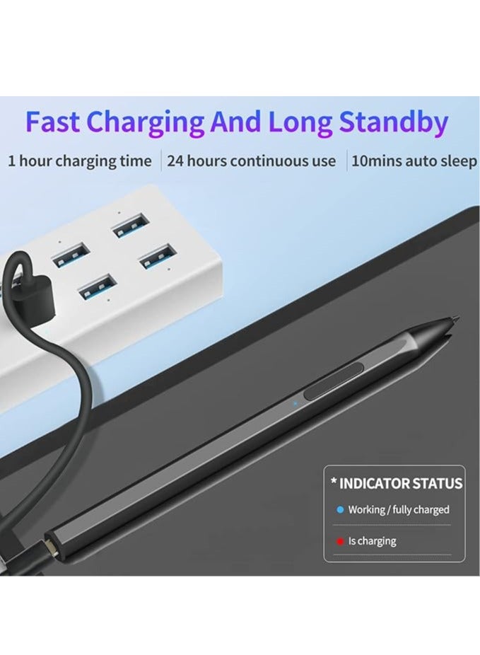 General Supwell Pen for Microsoft Surface Pro8/7/6/5/4/3/X Surface Laptop/Book/Studio Surface 3/Go/Go2/Go3, 4096 pressure sensitive, magnetic accessory, USB charging, palm mistouch function  - Image 2