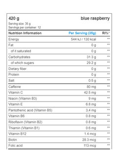 NUTREND Isodrinks With Caffiene Blue Raspberry 420 G  - Image 2