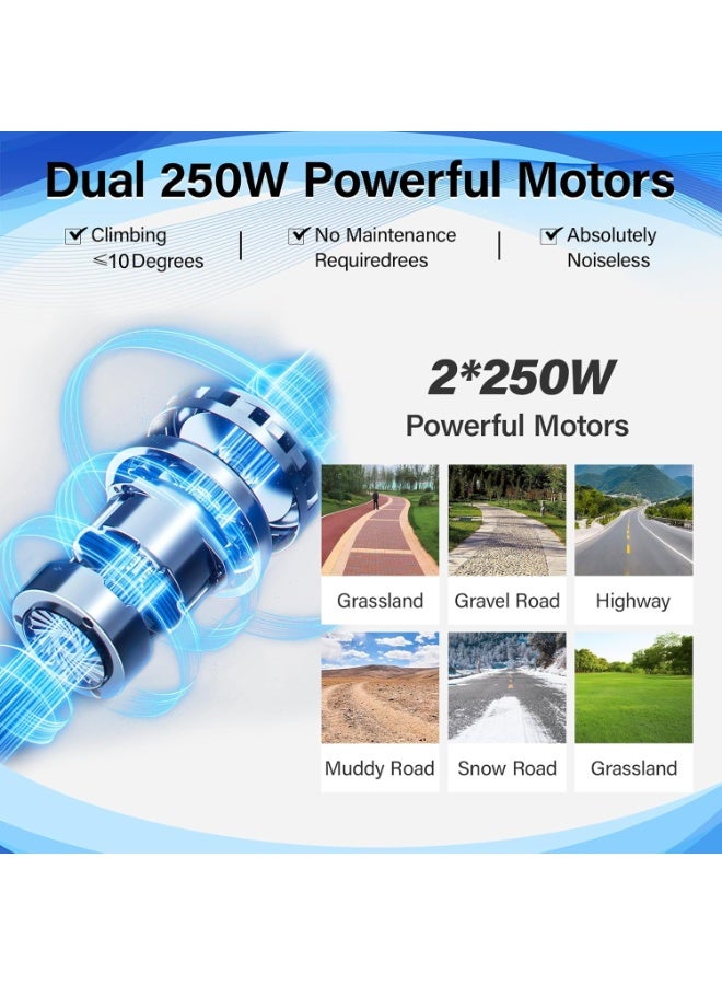 كرسي متحرك كهربائي قابل للطي للبالغين، يتحمل وزنًا يصل إلى 265 رطلاً، مزود بمحرك 500 واط وبطارية ليثيوم قابلة للفصل، وإطار من الألومنيوم، مناسب لكبار السن، محمول، معتمد من شركات الطيران. - Image 2