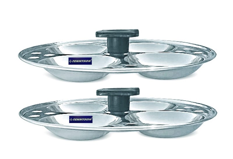 TENNYSON TENNYSON IDLI Maker Delight Plus 2 Plate Special Thick Gauge Extra DEEP Plates (2 Plates 8 IDLIES) NO Joint - Image 2
