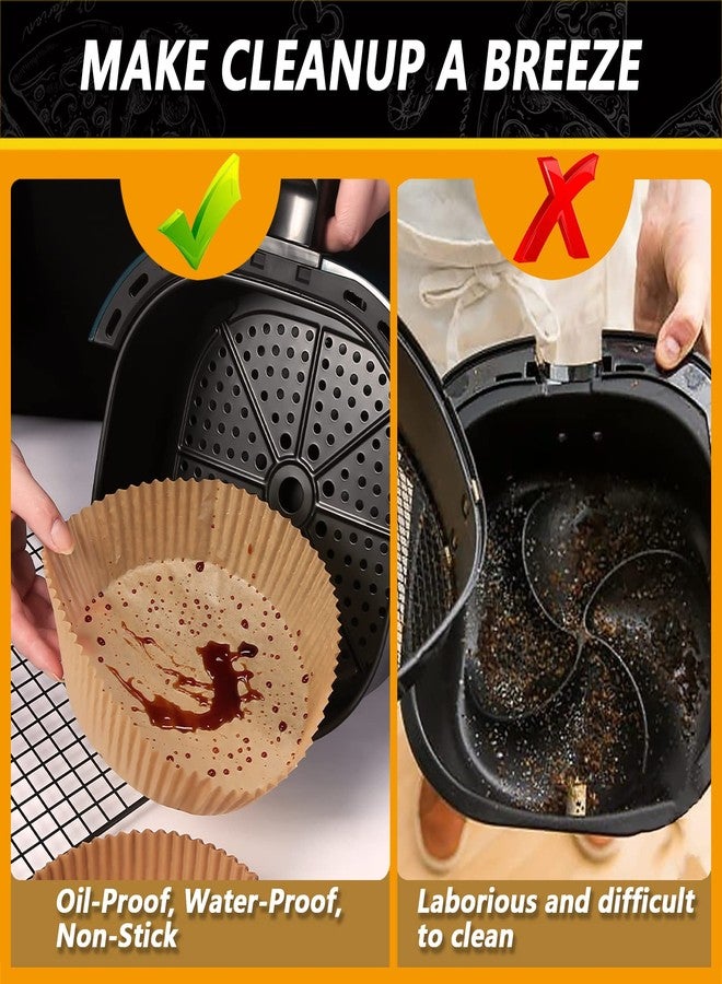 ZOWVAAM Air Fryer Paper Liners for Ninja Air Fryer 4QT AF101, 9.5 Inch Large Parchment Paper Liners Non-stick Oil Resistant, Waterproof, Food Grade Baking Paper for Roasting Microwave - Image 3