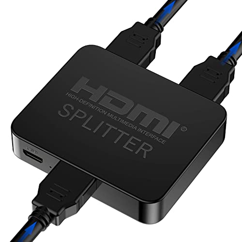 NewBEP HDMI Splitter 1 x 2, 1 Input 2 Output HDMI Amplifier Switcher Box Hub Support 4KX2K 3D 2160p 1080p (HDMI Splitter 1 x 2) - Image 1