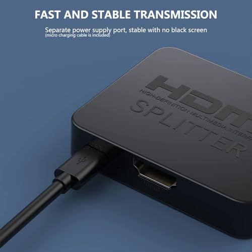 NewBEP HDMI Splitter 1 x 2, 1 Input 2 Output HDMI Amplifier Switcher Box Hub Support 4KX2K 3D 2160p 1080p (HDMI Splitter 1 x 2) - Image 5